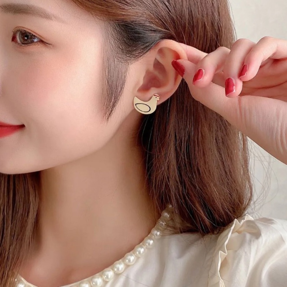 Acrylic Hen Chicken Earrings Animal Stud Earrings Cute Farm Chicken Jewelry For